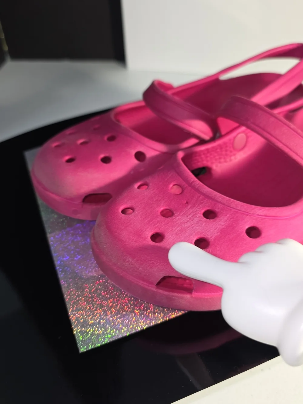 CROCS Shayna Hot Pink Mary Jane-Style Clog with Back Strap Big Girls Sz 6